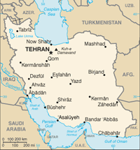 Kaart van Iran